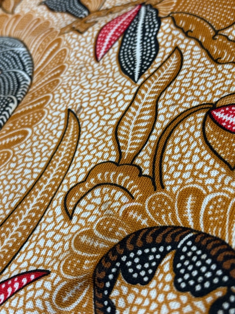 Goldworm vintage 1970’s printed knee length patterned long sleeve dress size 14 - Picture 16 of 16